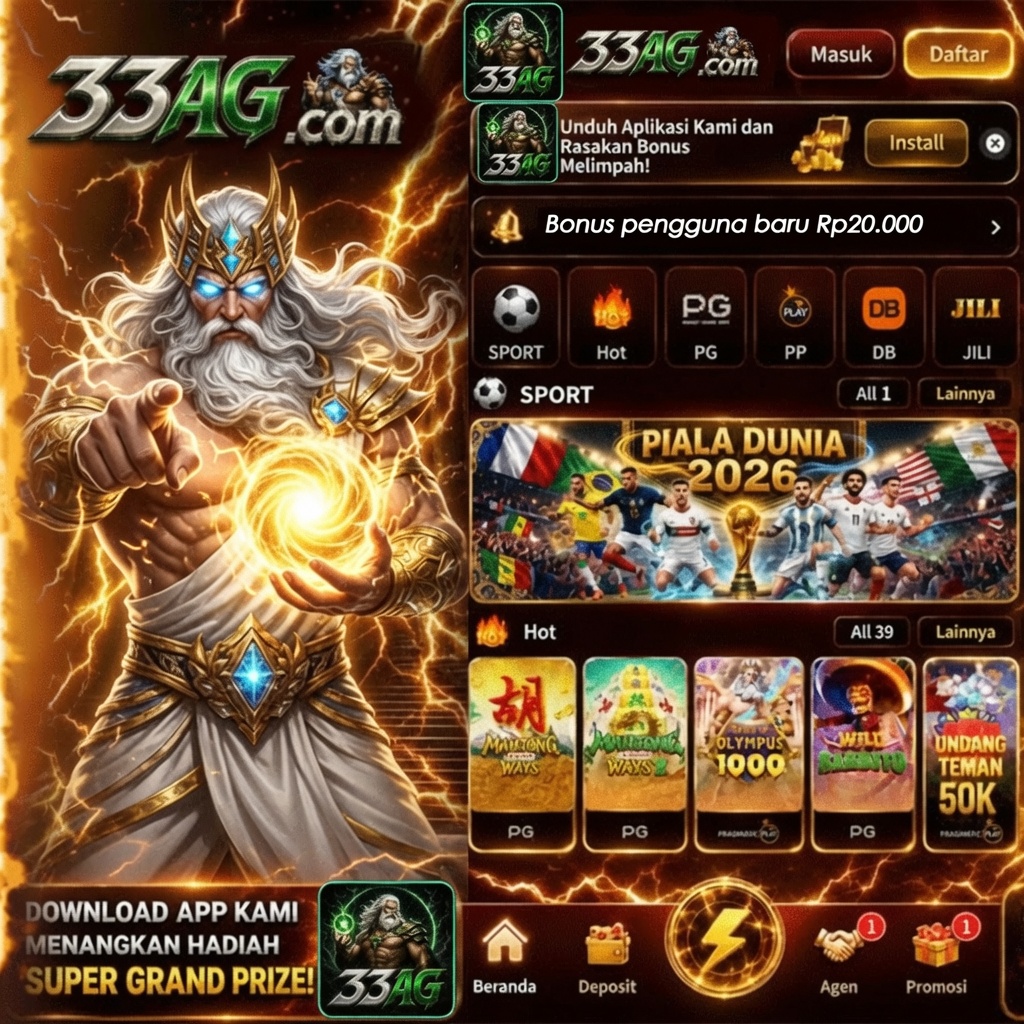 33AG - agen slot online terpercaya di Indonesia dengan slot gacor hari ini terbaik dari slot88 di tahun 2026 ini.