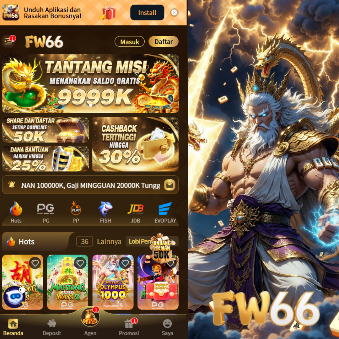 FW66 - Dowdload & Install Aplikasi Slot Asli Minimal Bet 400 Perak