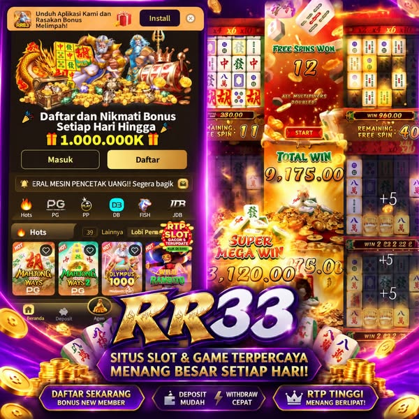 RR33 - Dowdload & Install Aplikasi Slot Asli Minimal Bet 400 Perak